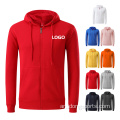 شعار مخصص فارغ صالة رياضية للجنسين zip up hoodie